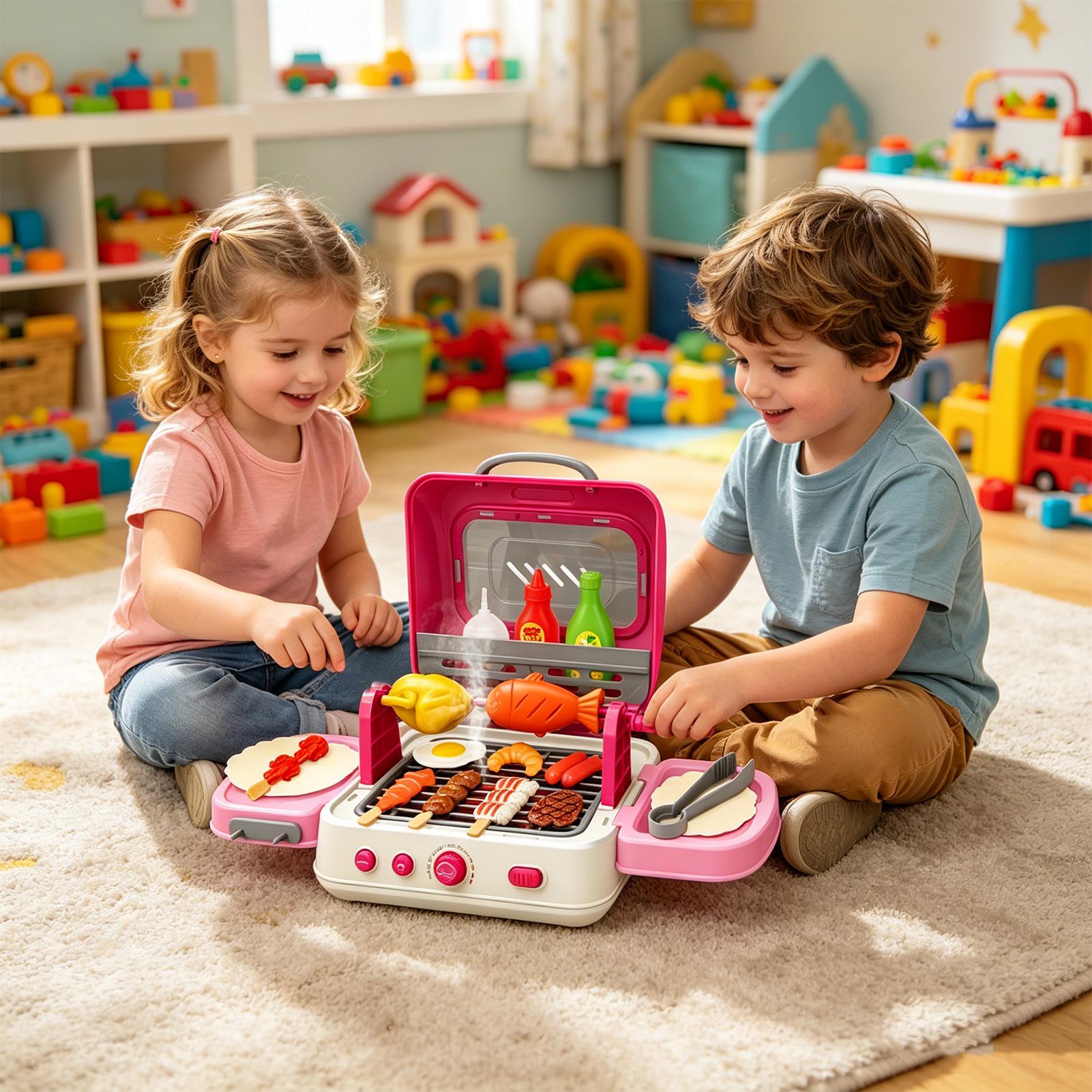 Kids Outdoor Grill Set - Interaktywny grill dla dzieci do zabawy