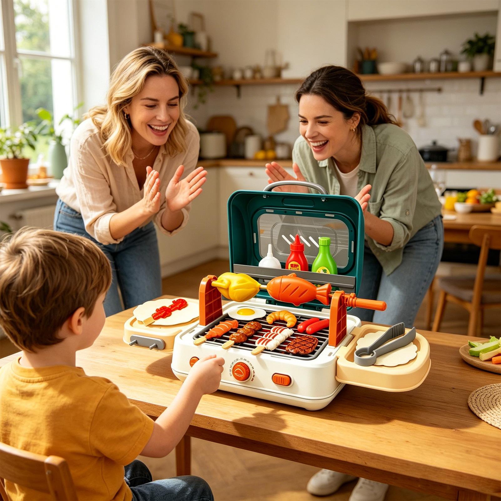 Kids Outdoor Grill Set - Dziecięcy grill na zewnątrz, składany interaktywny