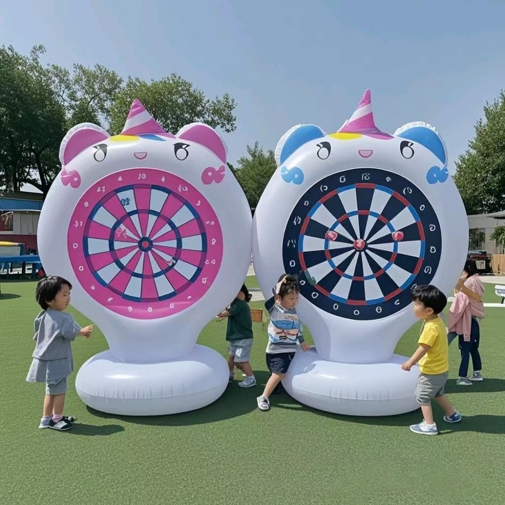 Kids Outdoor Garden Toys - Nadmuchiwany Jednorożec Gra w Rzucanie Tarcza