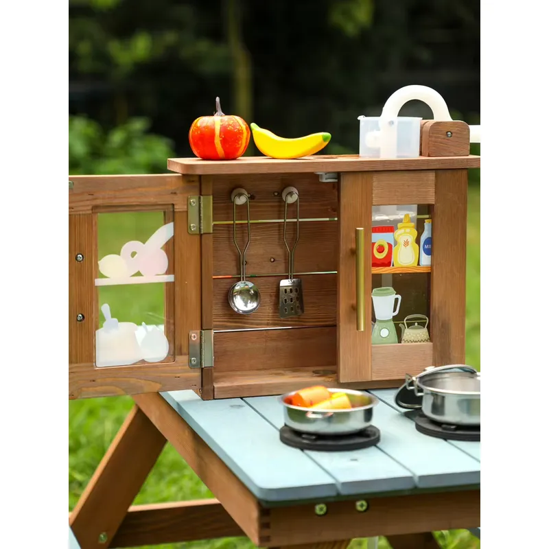 Drewniany stół do zabawy na św – Kids Outdoor Folding Table recenzja i cena