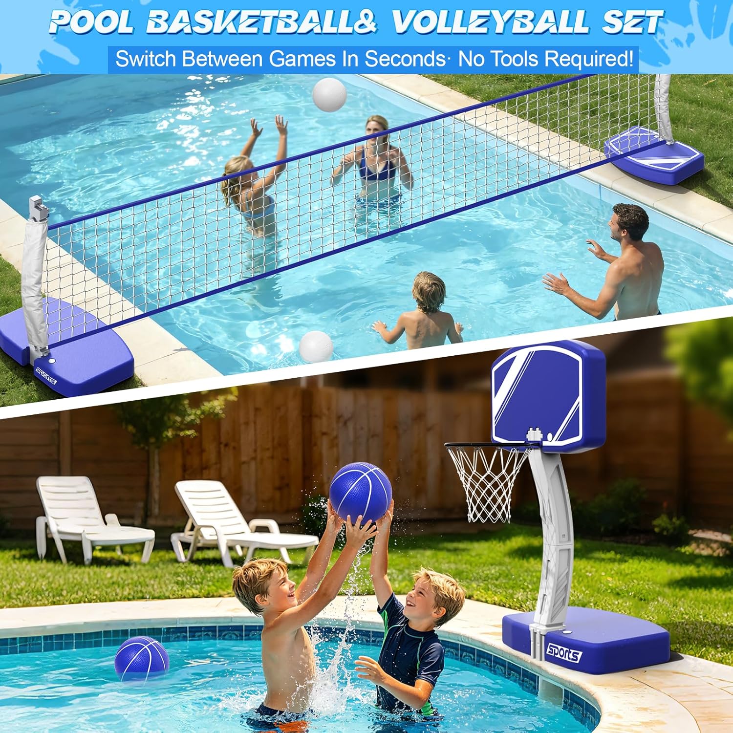 Zestaw 2w1: kosz do koszykówki – Kids Outdoor Volleyball Net recenzja i cena