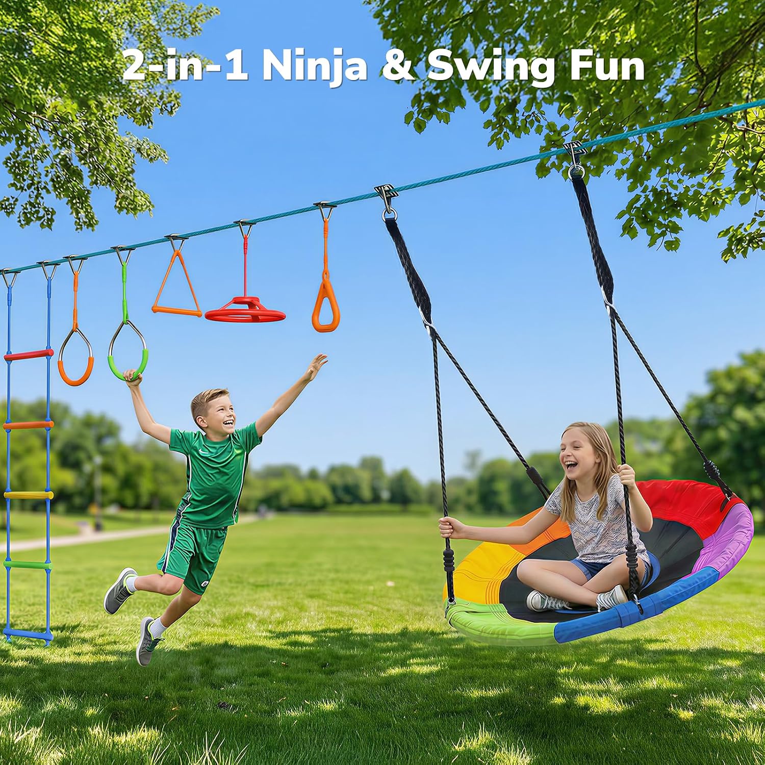 Dziecięcy Zewnętrzny Tor Przes – Kids Outdoor Ninja Course recenzja i cena