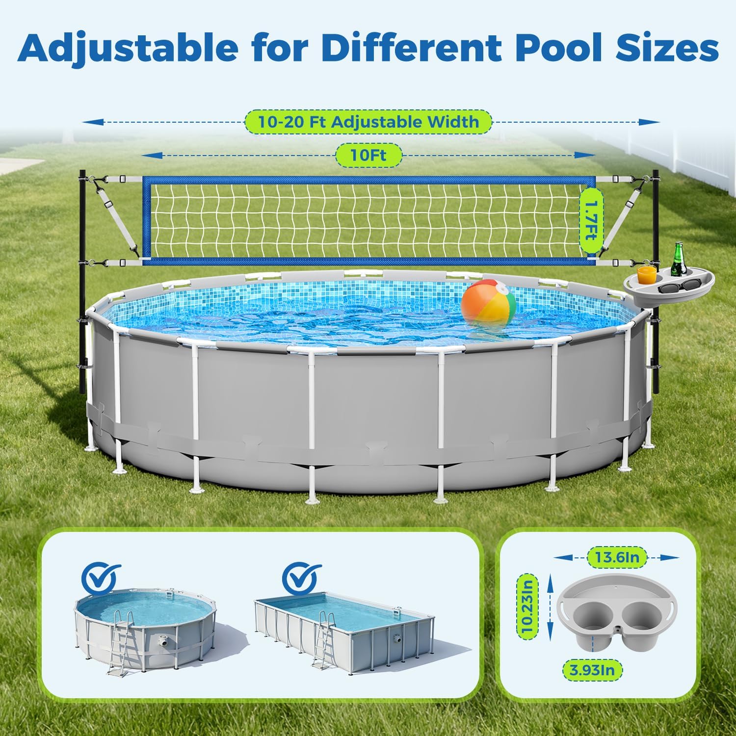 Zestaw do siatkówki wodnej do  – Kids Outdoor Volleyball Net recenzja i cena